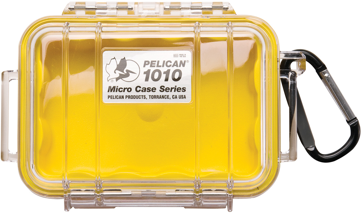 pelican peli products 1010 submersible yellow small case